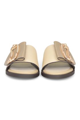 Ciabatta donna in pelle colore beige. NOA HARMON | 9979-GHIACCIO